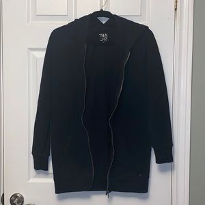 Aritzia - black zip up hoodie